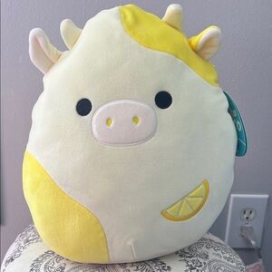Squishmallows Yellow and Cream Cow Stuffed Animal
